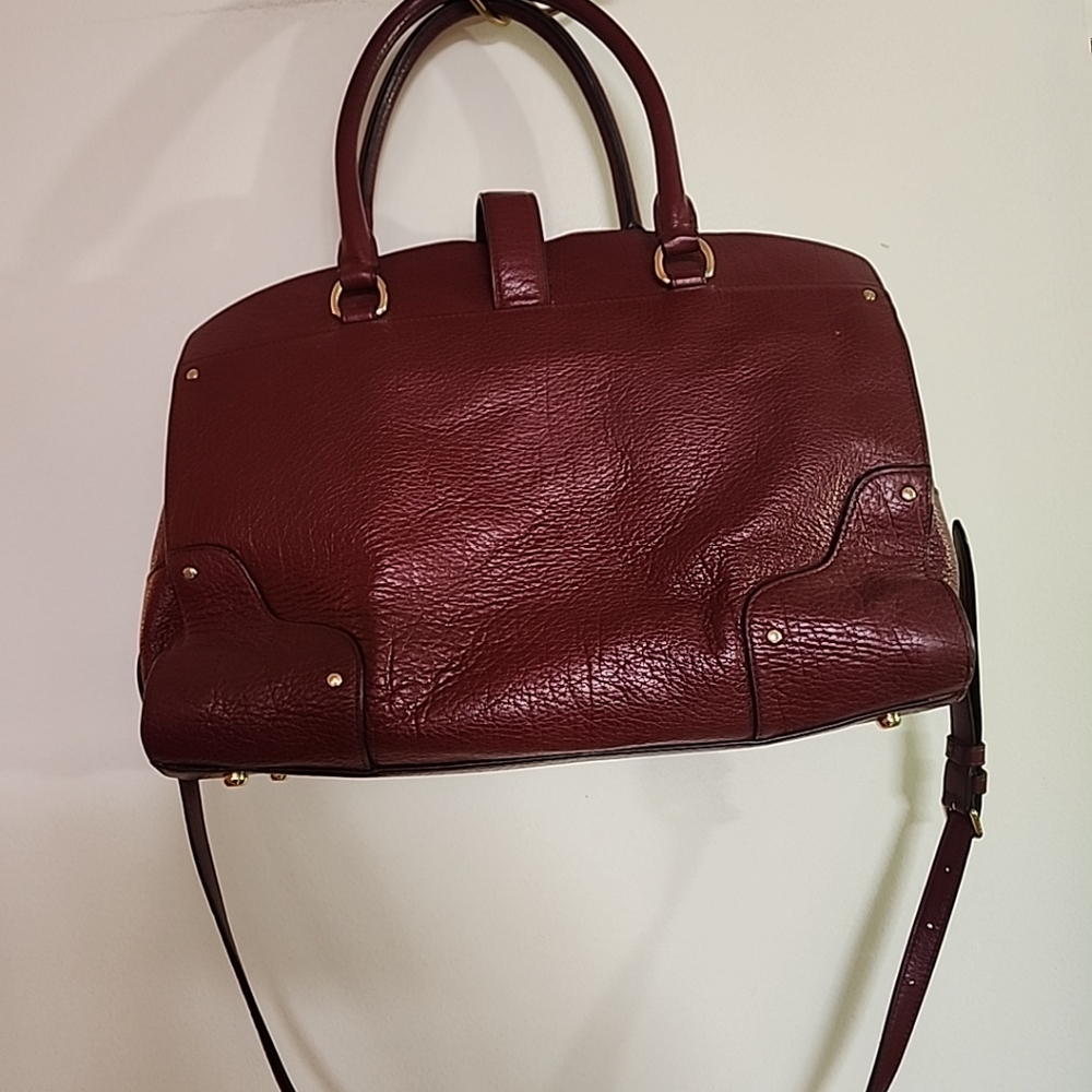 Coach Burgundy Leather Satchel - Picture 7 of 14